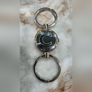 Coach Signature C 1941 Vallet KeyChain Silver/Green Bag Purse Charm Retired